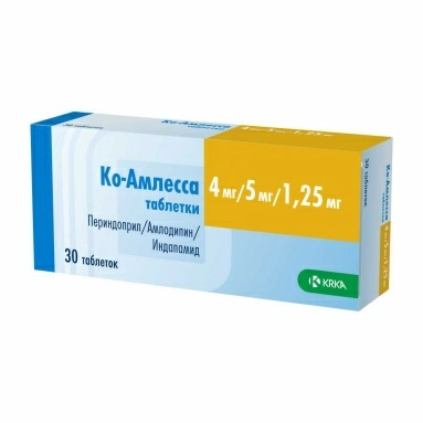 Ко-амлесса таблетки 4мг/5мг/1,25мг 10х3