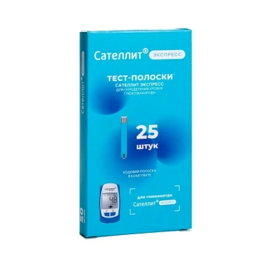 Полоска электрохимическая Сателлит экспресс 25шт