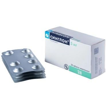 Синглон табл. жев. 5мг в блист.в уп №7х4