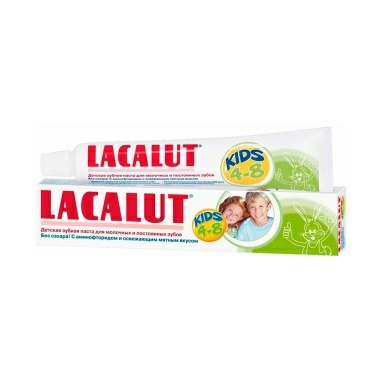Lacalut ДЕТСКАЯ зубная паста Kids 4-8 (сладкая мята) 50мл