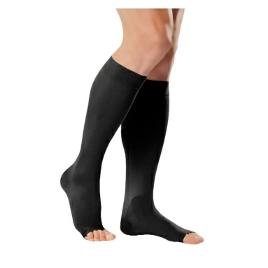 Гольфы компрессионные ELAST 0408 LUX без мыска I кк (18-21 mmHg) Черный размер 4 Рост 1