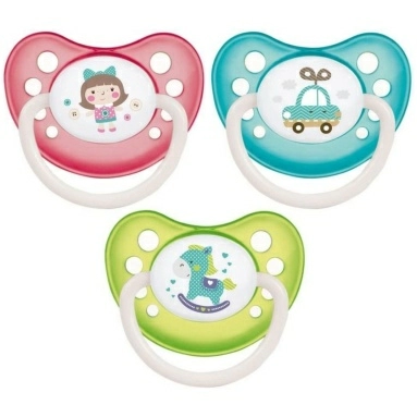 Canpol babies Пустышка-соска латексная (анатом., со светящимся колечком, 1шт. в блистре / 6-18 мес.) 23/260