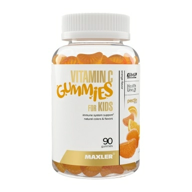 MAXLER БАД «Витамин С Гаммиз Фор Кидс», вкус апельсин жевательные конфеты по 2 г № 90
