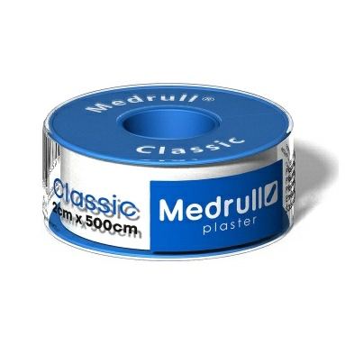 Пластырь рулонный белого цвета на текстильной основеMedrull "Classic" 2см х 500см
