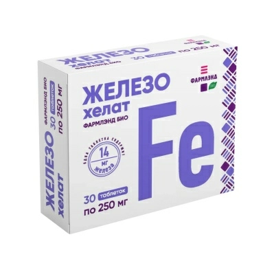 Железо Хелат, БАД таблетки №30
