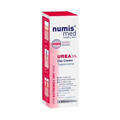 Numis med Крем дневной увлажняющий для лица с 5% мочевиной и гиалуроновой кислотой для очень сухой кожи, 50 мл