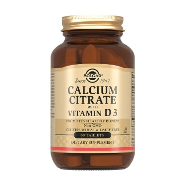Solgar Цитрат кальция с витамином D3, БАД таблетки №60