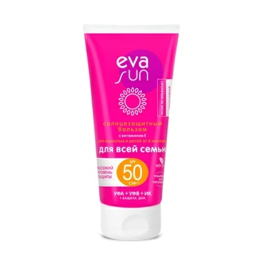 EVA SUN Солнцезащитный бальзам с витамином Е для взрослых и детей от 6 месяцев с солнцезащитным фактором 50 175 мл