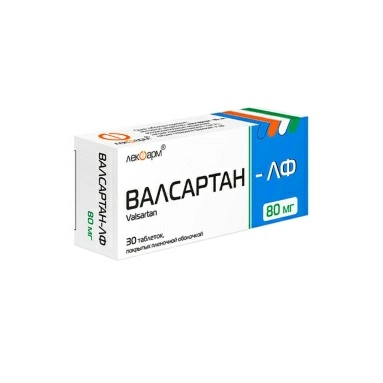 Валсартан-ЛФ таблетки п/о 80мг №30
