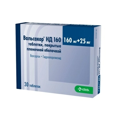 Вальсакор нд 160 таблетки п/о 160мг/25мг №15х2