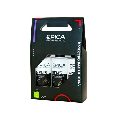 EPICA Professional Набор мужской с маслом апельсина, вит. РР (шампунь 250 мл + кондиционер 250 мл + универсальный шампунь для волос и тела 250 мл)
