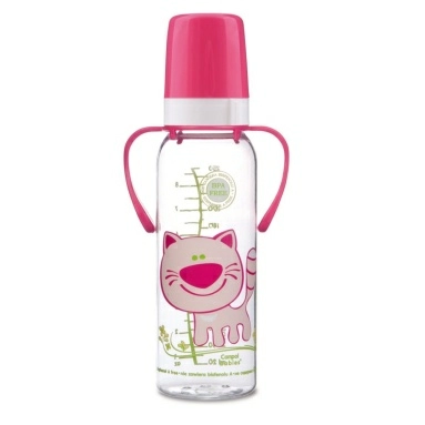 Canpol babies Бутылочка пластиковая для кормления (с ручками) 250 мл 11/845