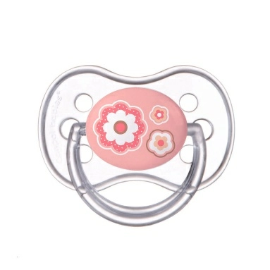 Сanpol babies Соска-пустышка силиконовая круглая (1шт.блистр) "Newborn Baby" 6-18 мес., с колпачком, арт.22/563_cap