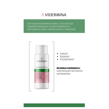 Vidermina clx-attiva Гель для интимной гигиены с кислотным уровнем pH 300 мл