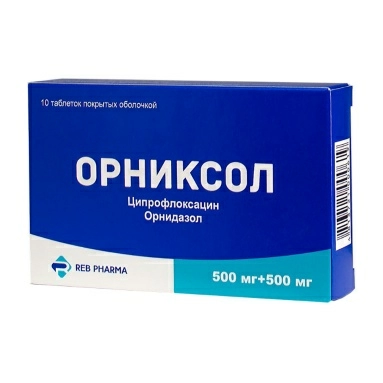 Орниксол таблетки п/о 500мг+500мг №10х1