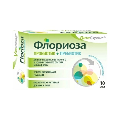 БАД Витастронг Флориоза ("VITASTRONG FLORIOZA") порошок по 1,7 г в пакете-саше №10