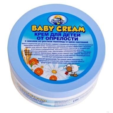Sowelu Крем от опрелости для детей с маслом из ростков пшеницы и цинк системой 200мл