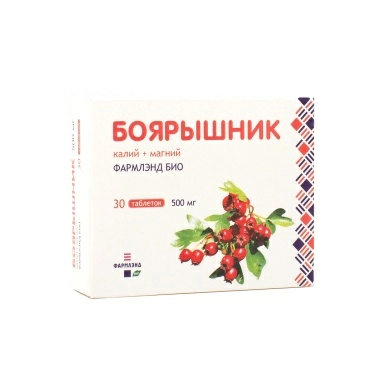 Боярышник Калий+Магний ФАРМЛЭНД БИО, БАД таблетки №30