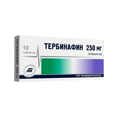 Тербинафин таблетки 250мг №10х1