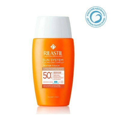 Rilastil Sun System Water Touch Солнцезащитный увлажняющий тонирующий флюид SPF 50+ 50 мл