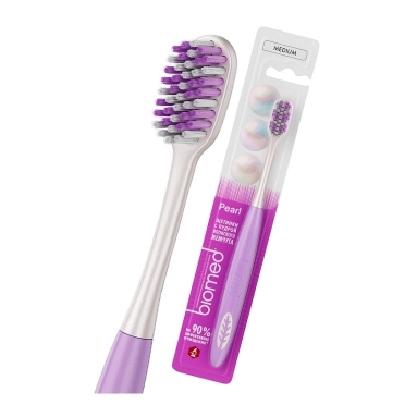 BIOMED PEARL GLOSS Комплексная зубная щетка, средняя