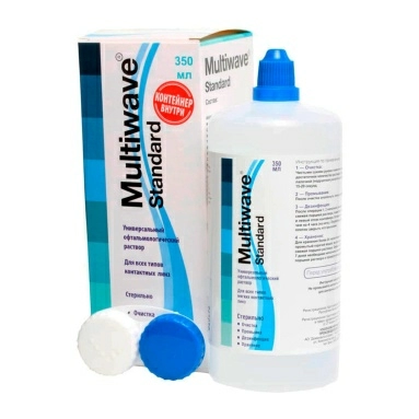 Раствор MULTIWAVE-STANDARD 350мл универс.офтальм.для ухода за конт.линз.,стерил., №2 (с конт-ом)