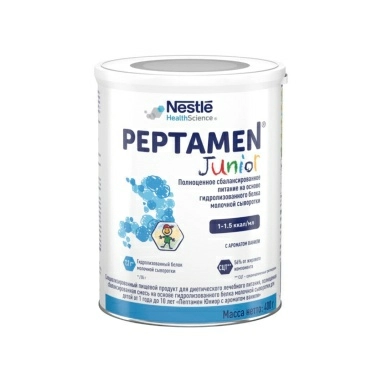 Пептамен Юниор с ароматом ванили Специализированный пищевой продукт для диетического лечебного питания, полноценная сбалансированная смесь, 1-10лет, 400 г