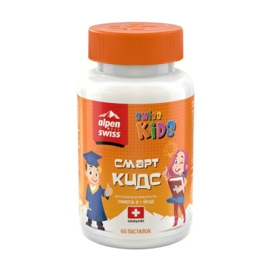 Alpen Well Смарт Кидс, БАД жевательные пастилки №60