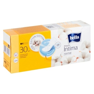 Bella Panty Intima Ультратонкие женские гигиенические ежедневные прокладки с органическим хлопком normal, 30 шт