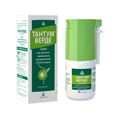 Тантум® Верде спрей для местного применения 0,255мг/доза по 30мл №1