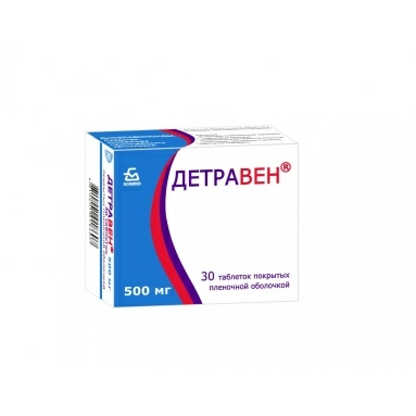 Детравен таблетки п/о 500мг №10х3
