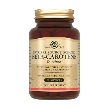 Solgar Бета-каротин из океанической водоросли D. Salina, БАД капсулы №60