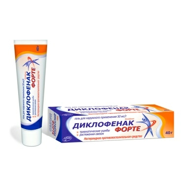 Диклофенак Форте гель для наружного применения 50мг/г 40г №1