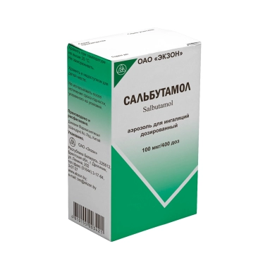 Сальбутамол аэрозоль для ингаляций дозированный 100мкг/доза 400 доз №1