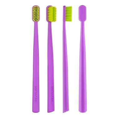 Revyline SM6000 Зубная щетка, фиолетовая с салатовой щетиной (6943 ortho)