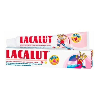 Laсalut Детская зубная паста BABY до 4 лет (малиновый вкус) 50мл