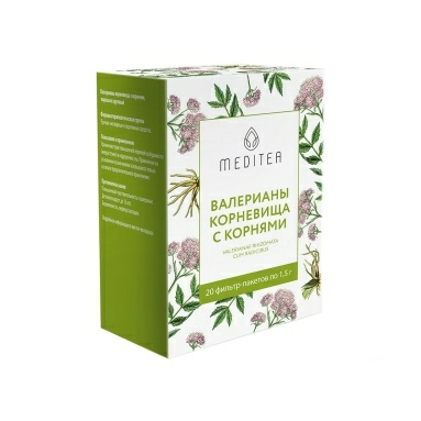 Валерианы корневища с корнями порошок крупный 1,5г в фильтр-пакетах №20