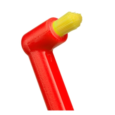 Revyline SM1000 Зубная щетка Монопучковая (красная с желтой щетиной) 1 шт (6946)