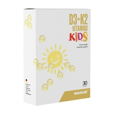 MAXLER БАД «D3 + K2 Витамины Кидс» капсулы №30
