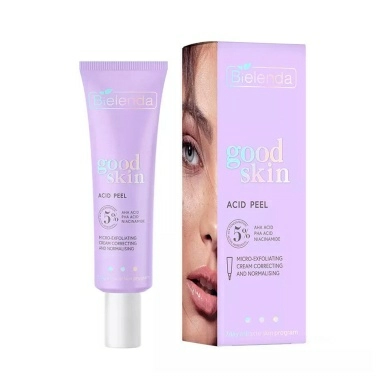 BIELENDA GOOD SKIN ACID PEEL Крем микроотшелушивающий корректирующий и нормализующий с AHA + PHA кислотами и ниацинамидом, 50мл