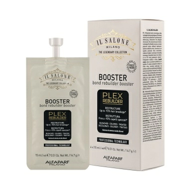 IL SALONE MILANO Plex Rebuilder Реструктурирующая бондинг-бустер-сыворотка для осветленных, окрашенных и поврежденных волос, 4x15 мл