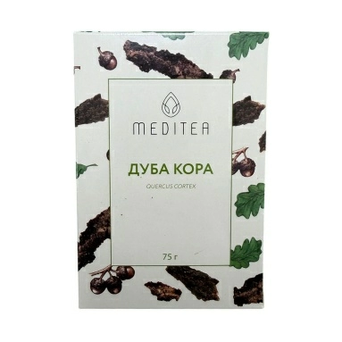 Дуба кора измельченное сырье 75г