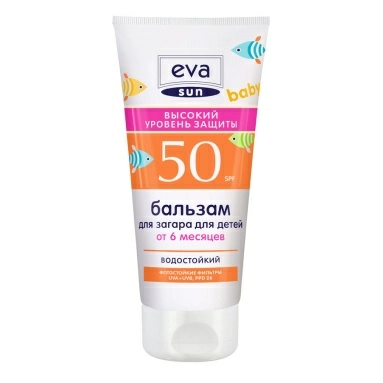 EVA SUN Бальзам для загара для детей от 6 месяцев, высокий уровень защиты SPF 50, 150 мл