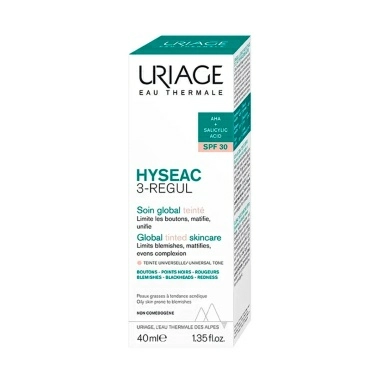 Uriage Флюид тональный для лица HYSEAC 3-REGUL SPF30 (универсальный тон) 40 мл