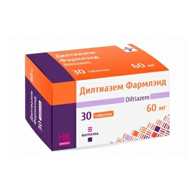 Дилтиазем Фармлэнд таблетки 60мг №10х3