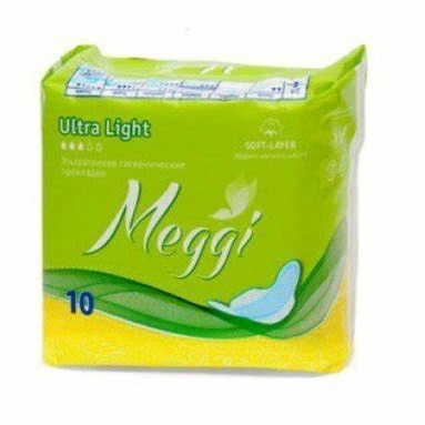 Гигиенические прокладки на критические дни MEGGI Ultra Light (Арт.MEG 521)