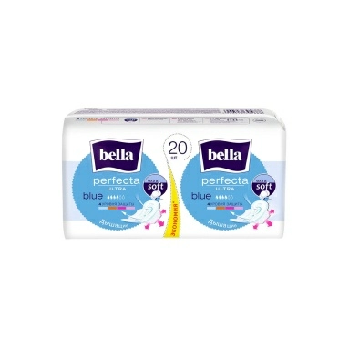 Bella perfecta Ultra blue Ультратонкие женские гигиенические впитывающие прокладки, 20 шт