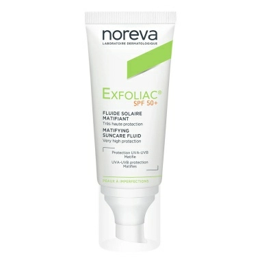 NOREVA ЭКСФОЛИАК Солнцезащитная матирующая эмульсия SPF 50+ , 40 мл
