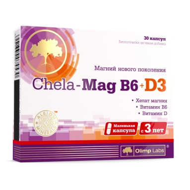 Хела-Маг B6+D3, БАД капсулы №30