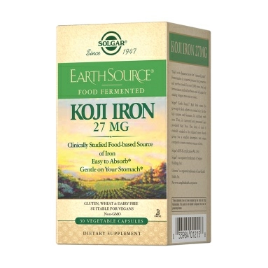 Solgar Капсулы Железо 27 мг в ферментированной культуре Коджи, БАД капсулы №30
